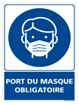 Signalisation d'hygiène et sécurité : port du marque obligatoire 